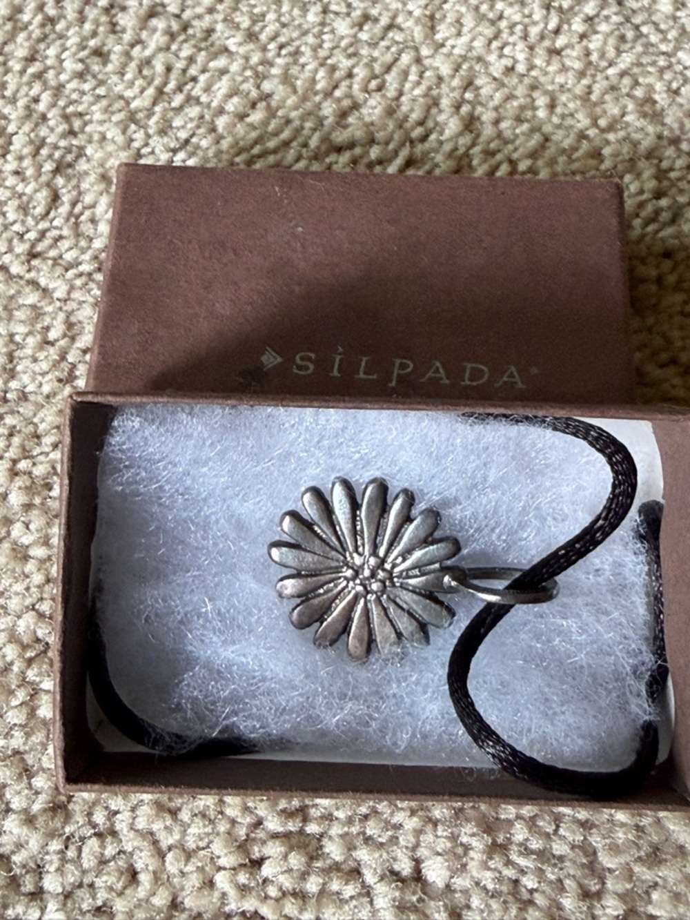 Silpada Oxidized Daisy Pendant